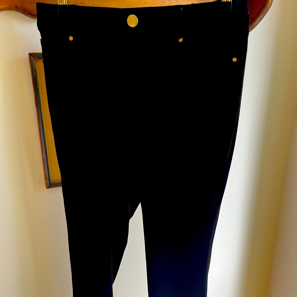 INC International Concepts velour skinny leggings- deep black sz 10p